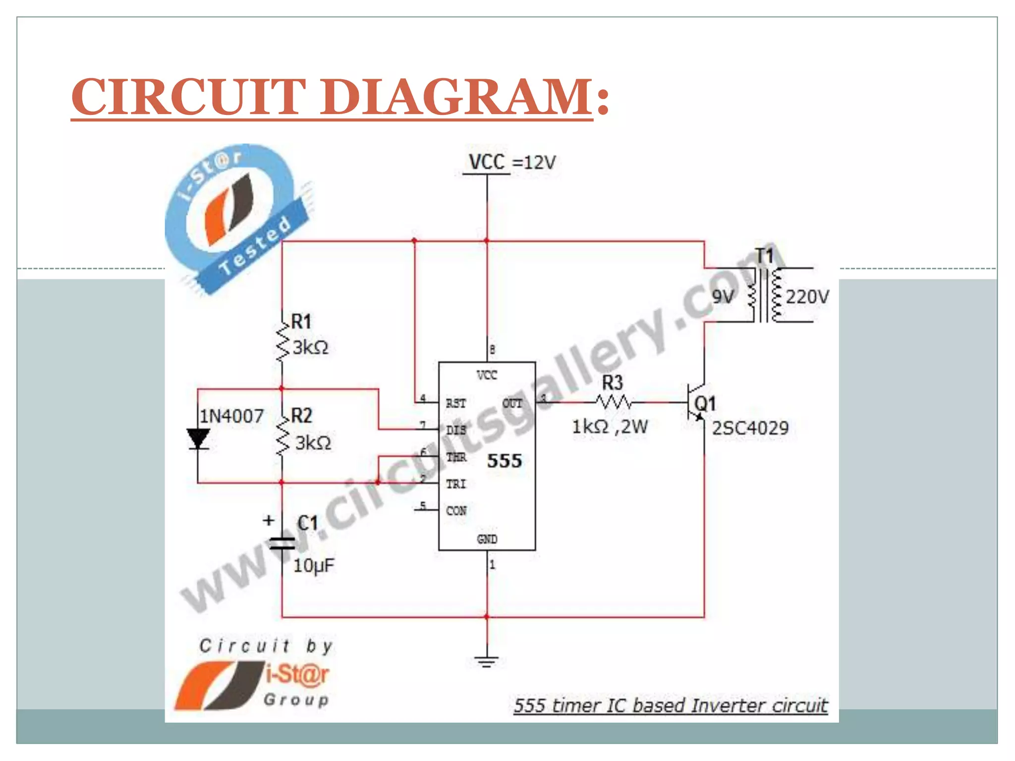 CIRCUIT DIAGRAM: 
 