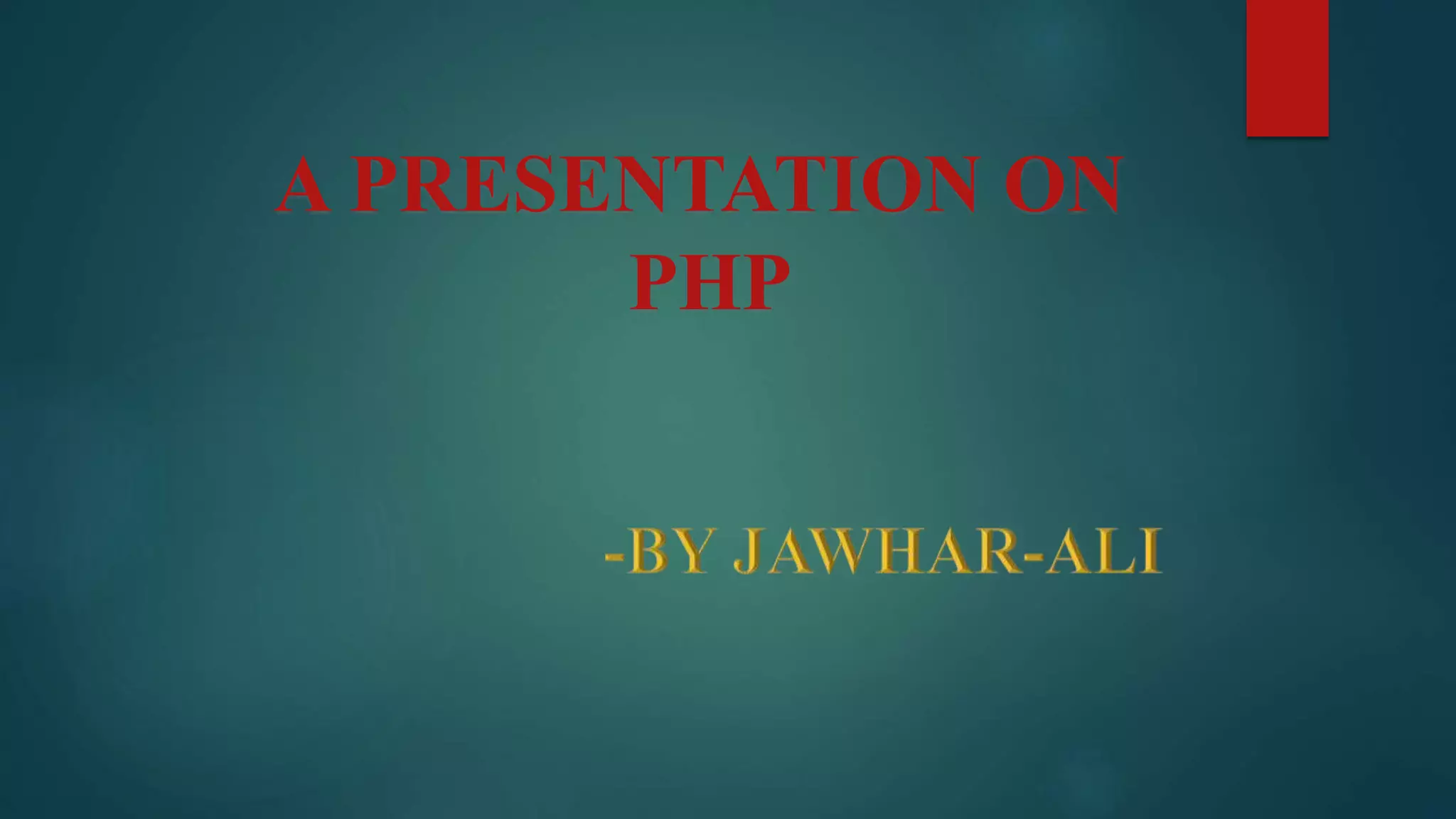 PHP | PPT
