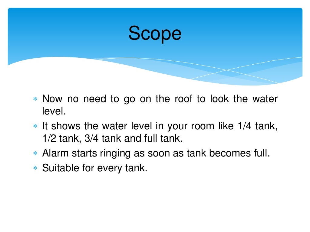 Water Level Indicator Project Presentation