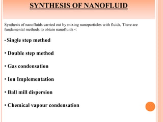 ppt on characterization and synthesis of nanofluid with base fluid ...