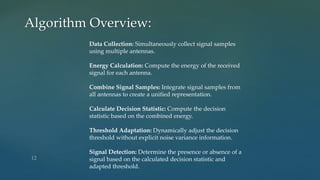 Cognitive radio network spectrum sensing | PPTX