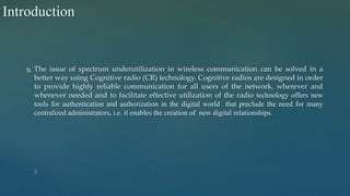 Cognitive radio network spectrum sensing | PPTX