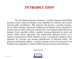 Ddos detection using machine learning pptx | PDF
