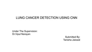 Lung Cancer Detection Using Convolutional Neural Networks for Accurate ...