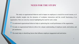 A STUDY ON ORGANIZATIONAL BEHAVIOR AND ITS IMPACT ON EMPLOYEES IN IMIND ...