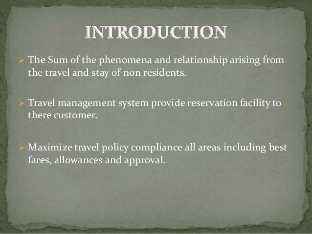 Tour and Travel Management System ppt