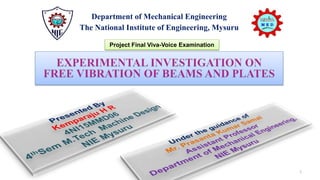 Project Final Viva-Voice Examination
1
Department of Mechanical Engineering
The National Institute of Engineering, Mysuru
 