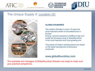 Program 1: Nanoelectronic Systems (M.Sc.) 	The programenablesyouto understand the rapid developmentandexperiencethestateoftheart in Nanoelectronics  	Professional Perspectives: Become a scientific expert or a headofresearch in thisfield in 	Globalfoundries Abu Dhabi oratanyresearchcenterworldwide Become an expert whounderstandsthelatestdevelopment in thisrapidlygrowingfieldandcontributeactivelytoitsprogress 