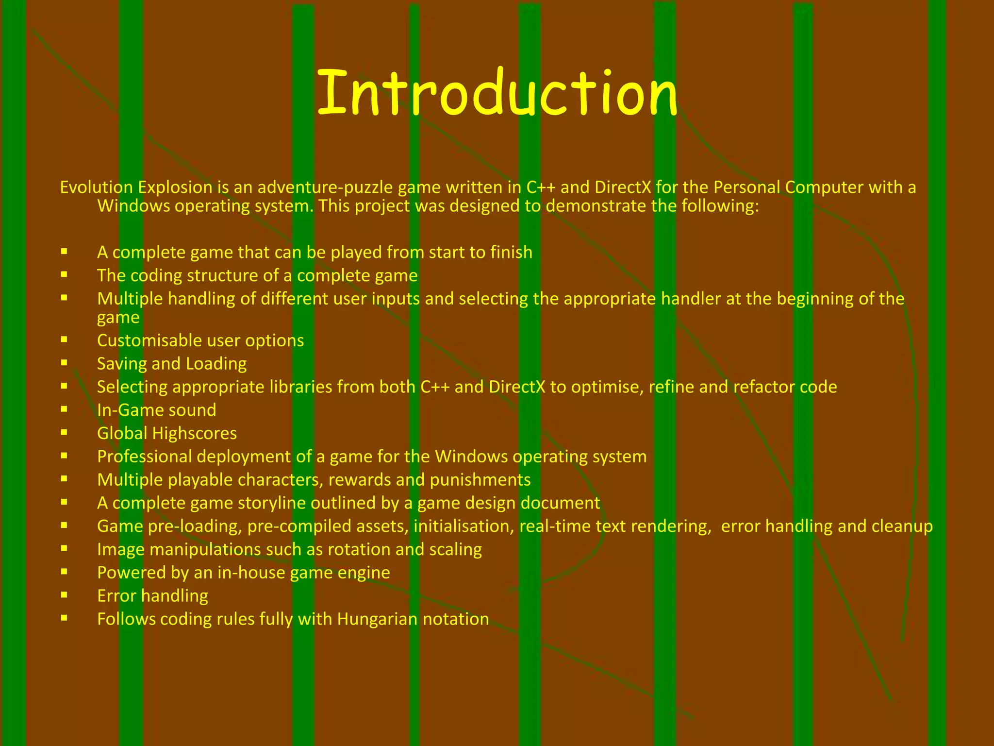 Evolution Explosion - Final Year Project Presentation