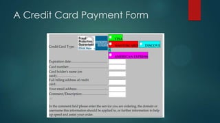 A Credit Card Payment Form

 