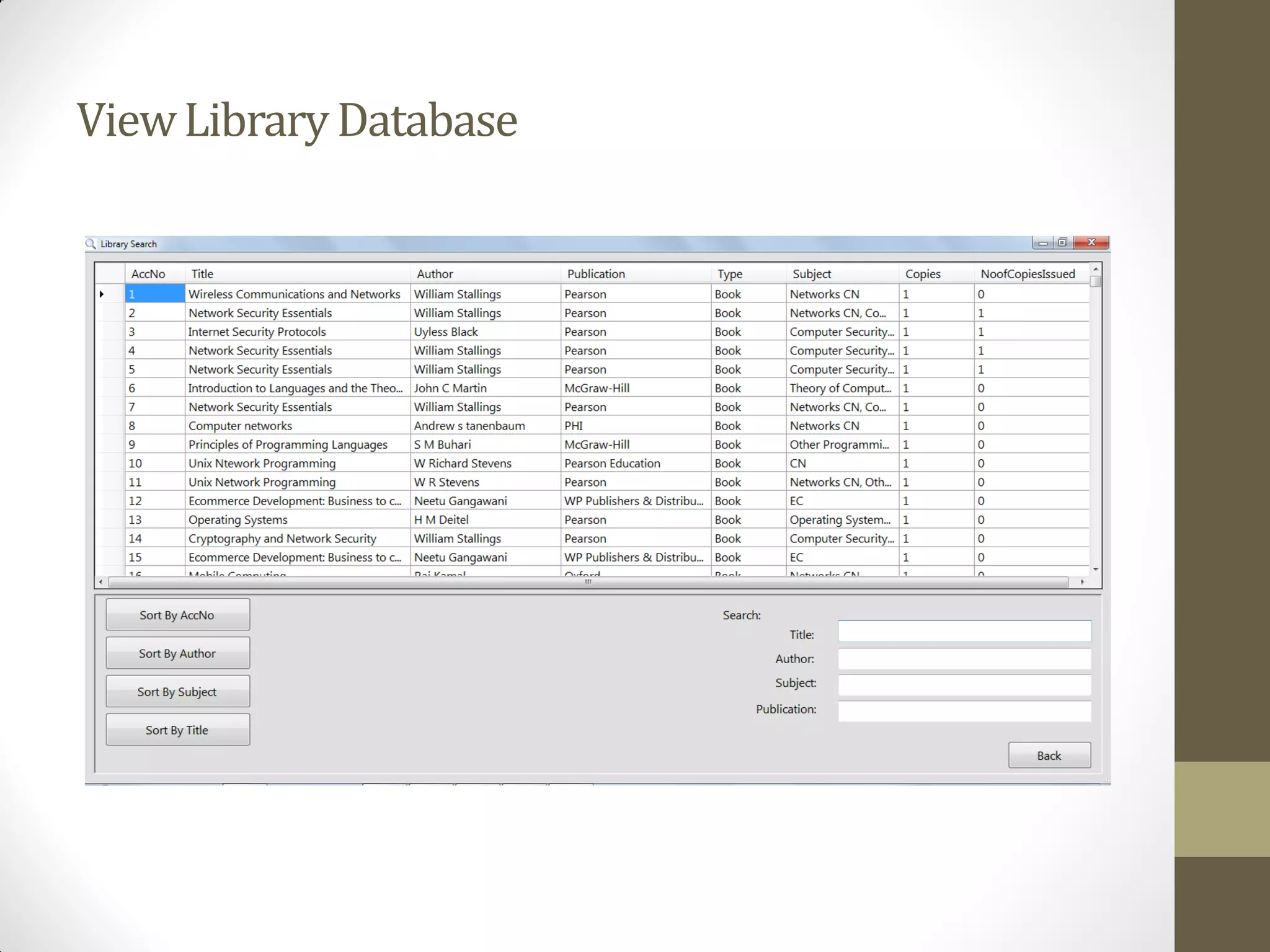 ViewLibraryDatabase
 