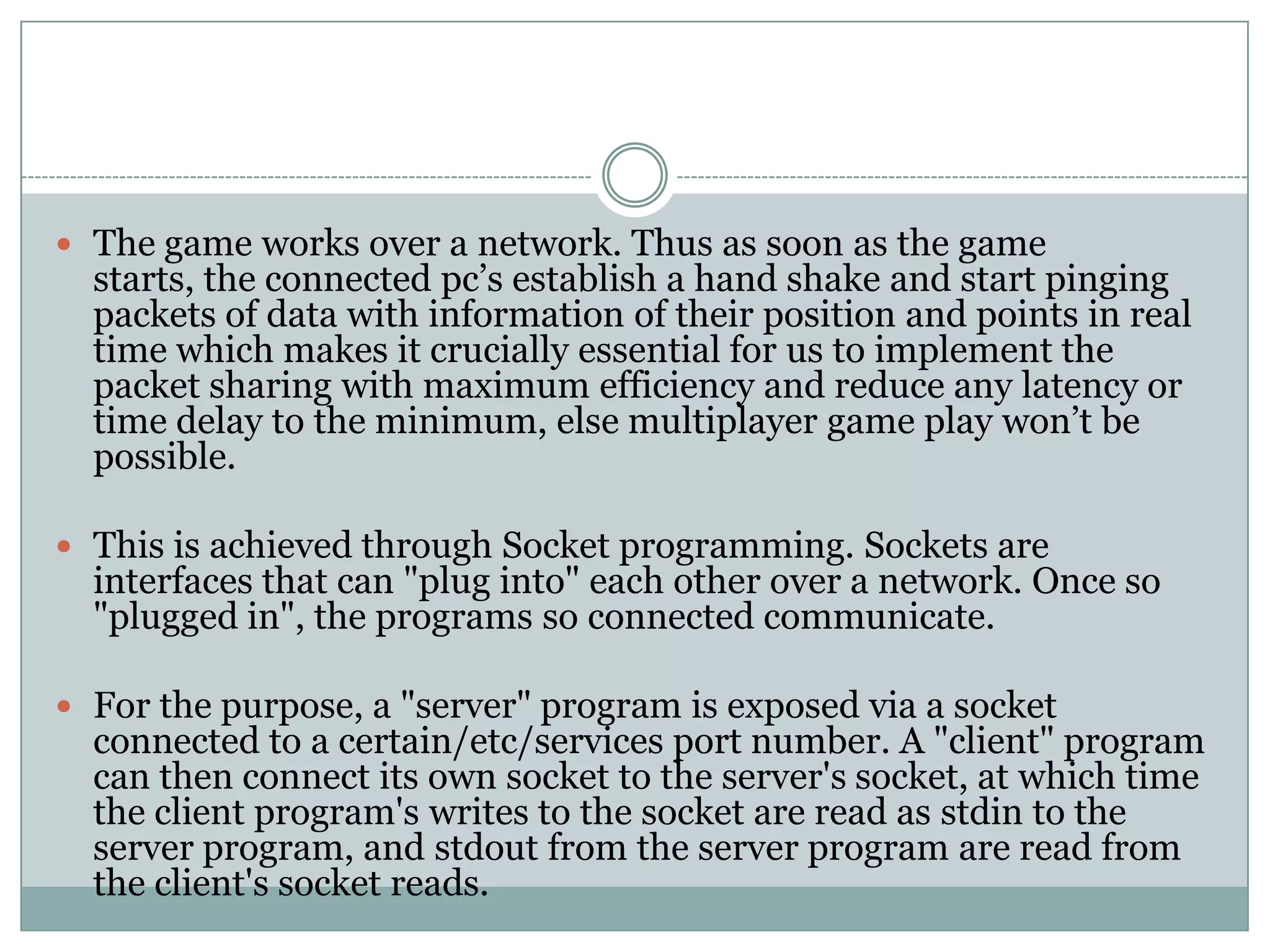 Multiplayer Networking Game | PDF