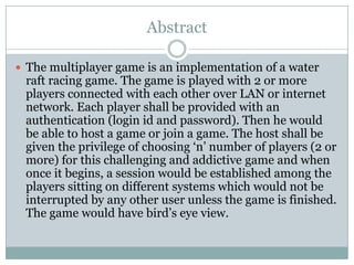 Networking Line Game Multiplayer Networking Game | PDF