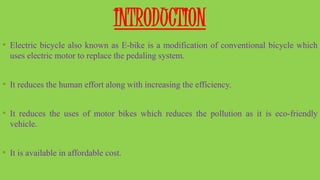 electric bicycle design ppt