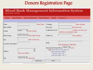 Donors Registration Page
 