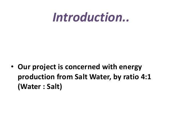 Salt Water Energy