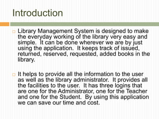 Library Management System | PPT