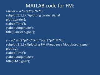 Frequency modulation Project presentation | PPTX