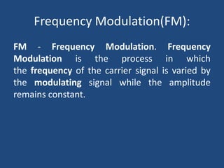 Frequency modulation Project presentation | PPTX