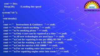 C++ Program Auto workshop service system | PDF