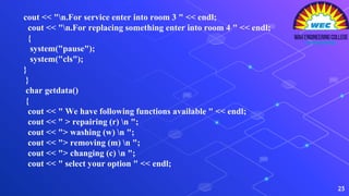 C++ Program Auto workshop service system | PDF