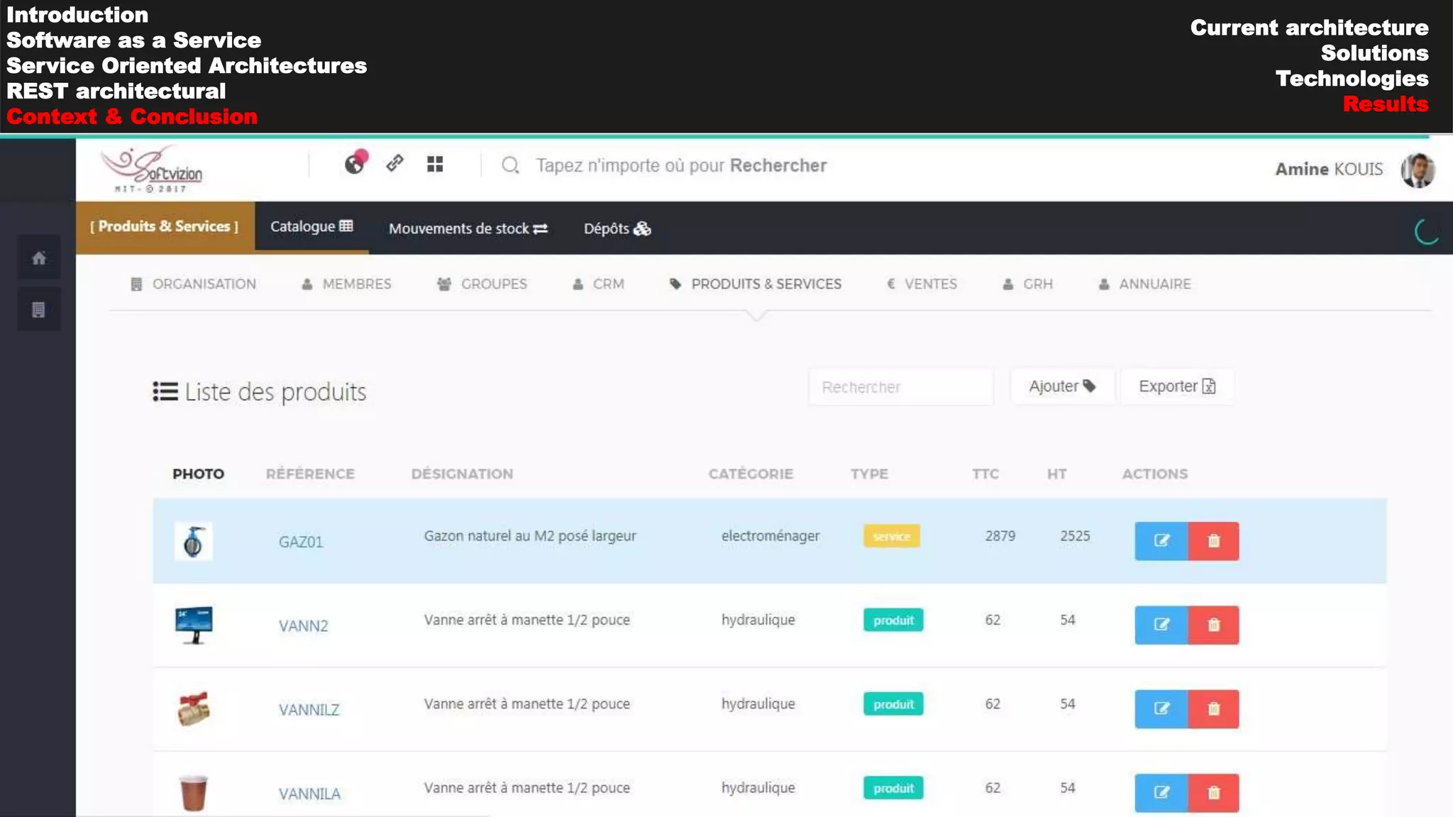 28
Introduction
Software as a Service
Service Oriented Architectures
REST architectural
Context & Conclusion
Current architecture
Solutions
Technologies
Results
 
