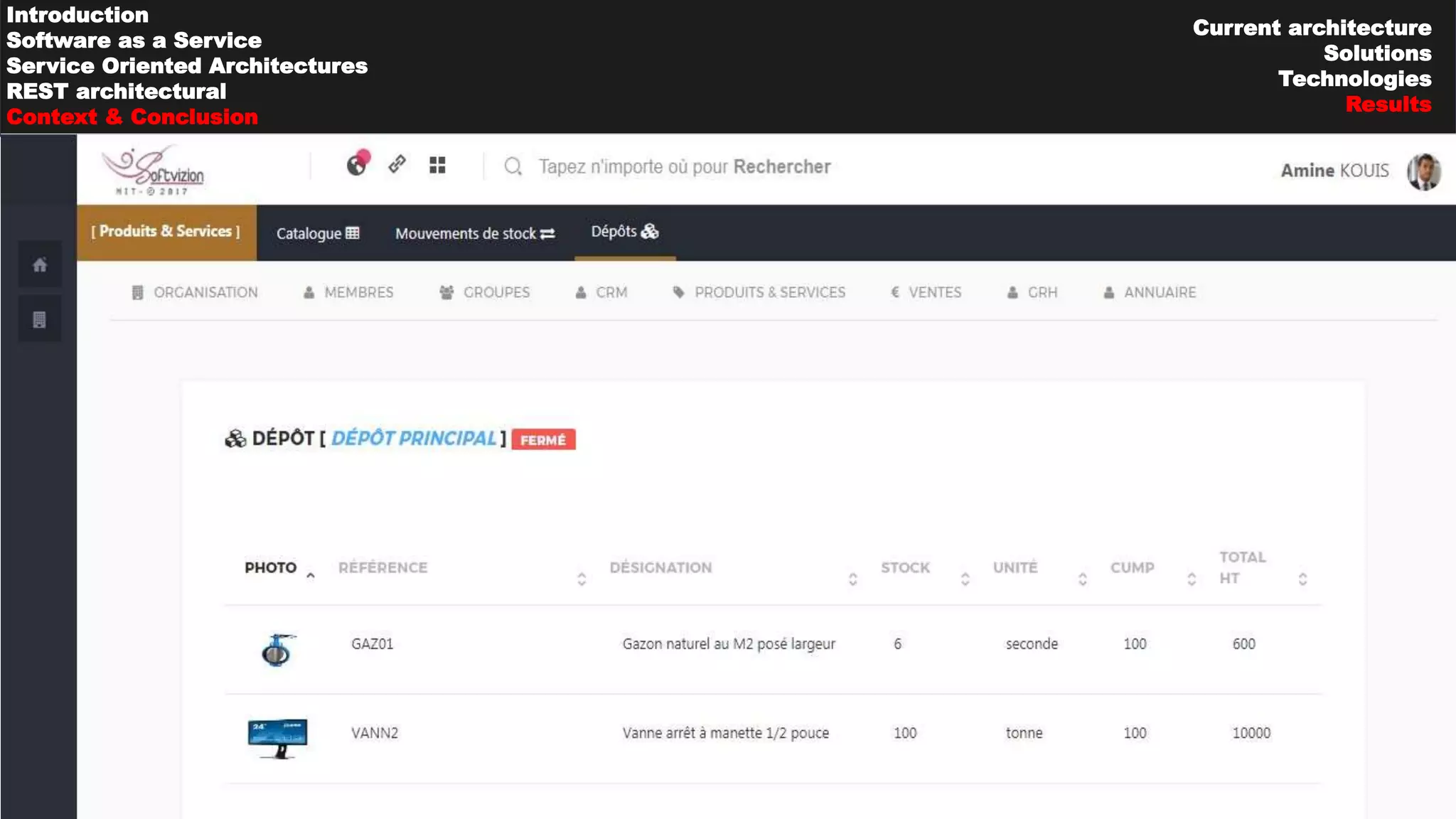 31
Introduction
Software as a Service
Service Oriented Architectures
REST architectural
Context & Conclusion
Current architecture
Solutions
Technologies
Results
 