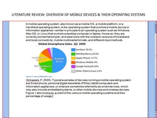 LITERATURE REVIEW: OVERVIEW OF MOBILE DEVICES & THEIR OPERATING SYSTEMS
 