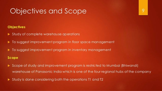 warehouse objectives