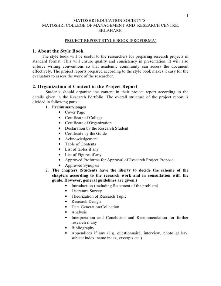 Project proforma