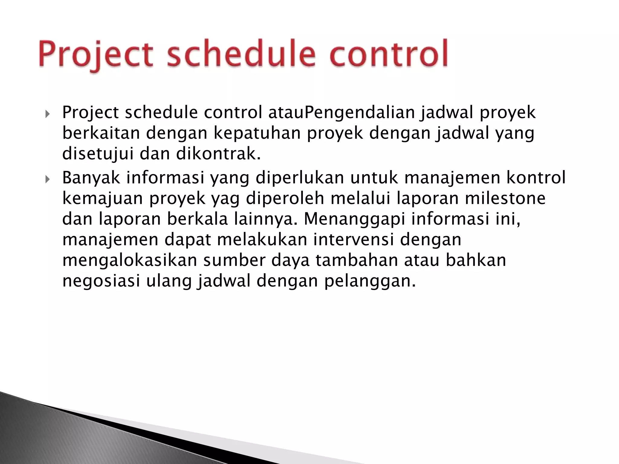 Project progress control | PPTX