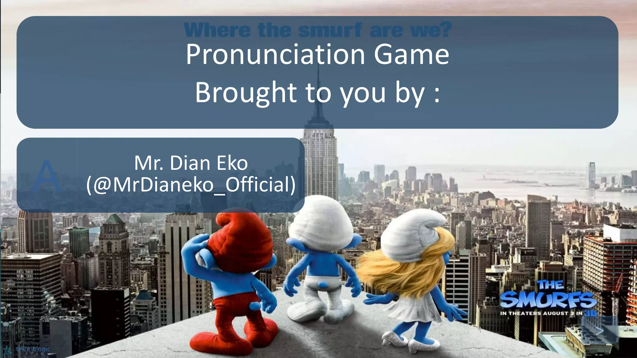 Project pronunciation game 1 PPT