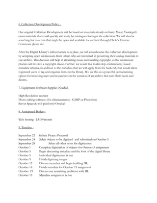 Digital Library Project Proposal | PDF