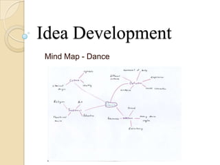 Idea Development
Mind Map - Dance
 