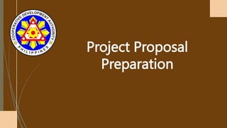 Project Proposal
Preparation
 