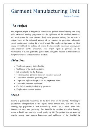 Men's Under Garments Business Plan Project Report PDF Download for bank loan