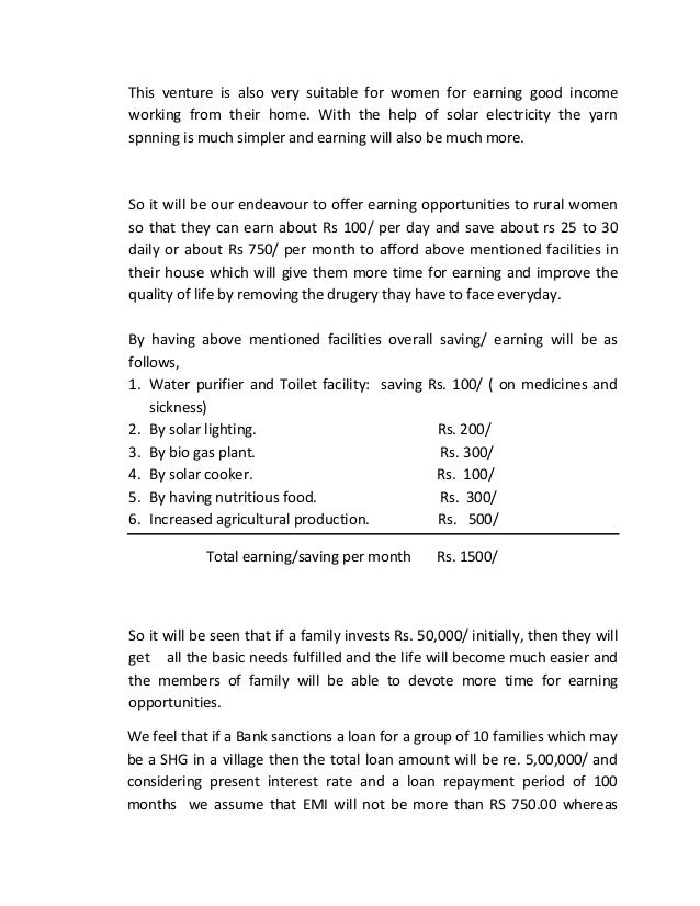 Solar power plant business plan