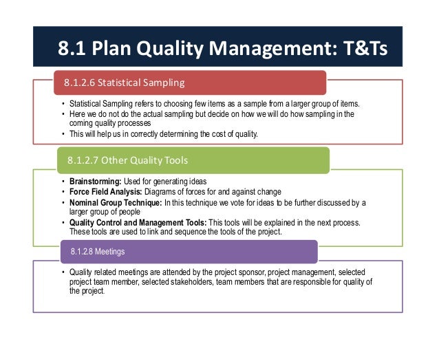 quality control plan sample