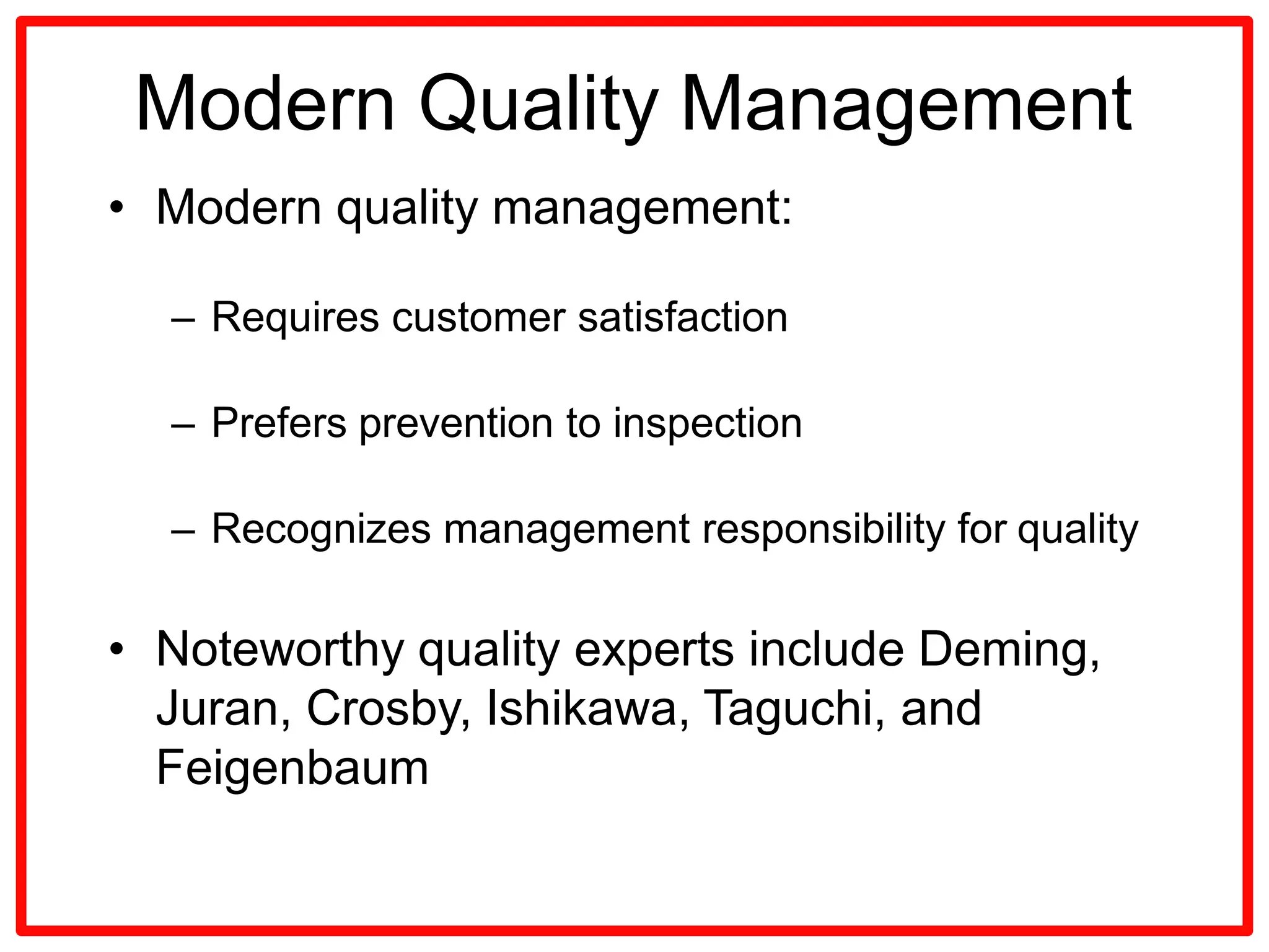 Project Quality management