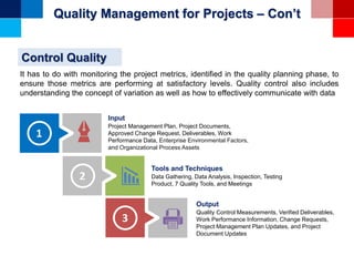 Project Quality Management - PMBOK | PDF