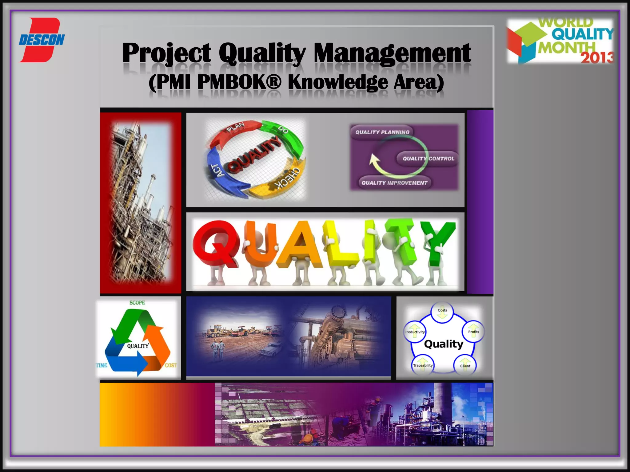 Project quality management - PMI PMBOK Knowledge Area | PDF