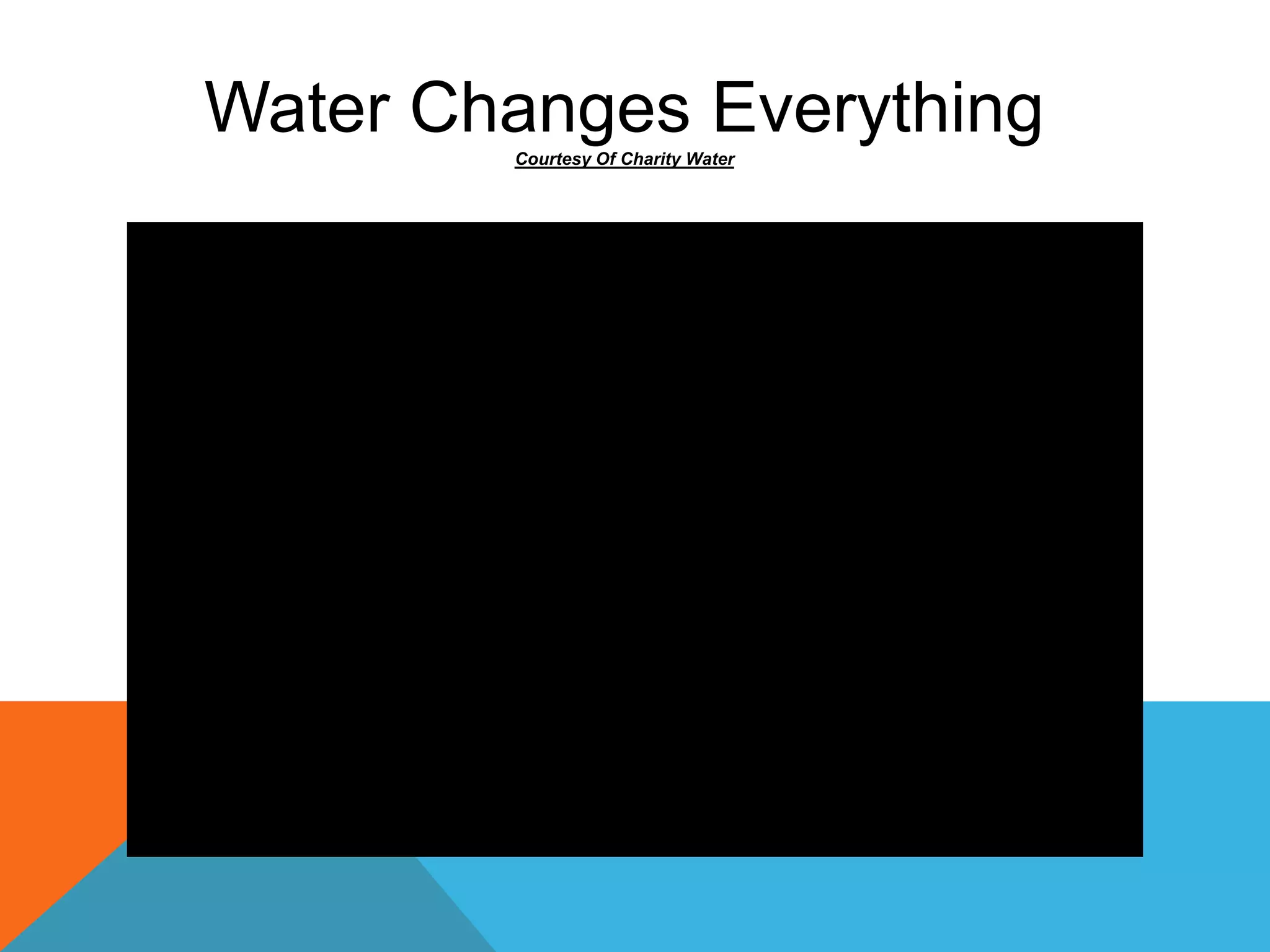 Water Changes Everything
        Courtesy Of Charity Water
 