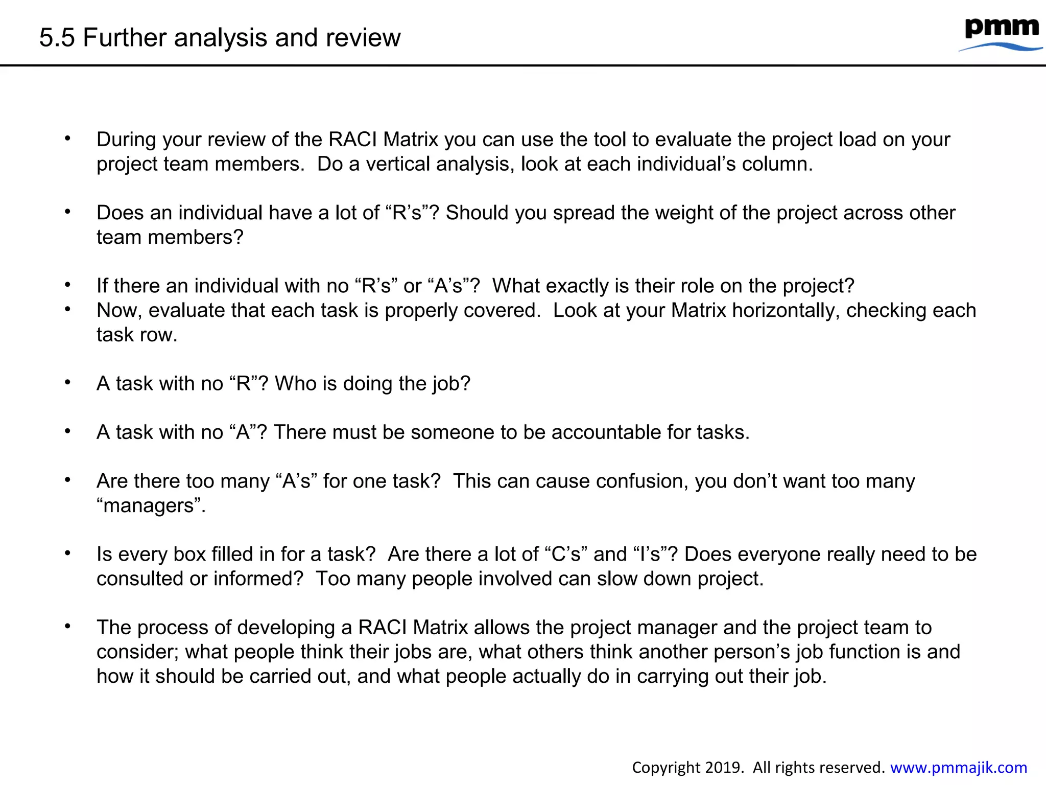 How to create and use a project RACI matrix | PPT