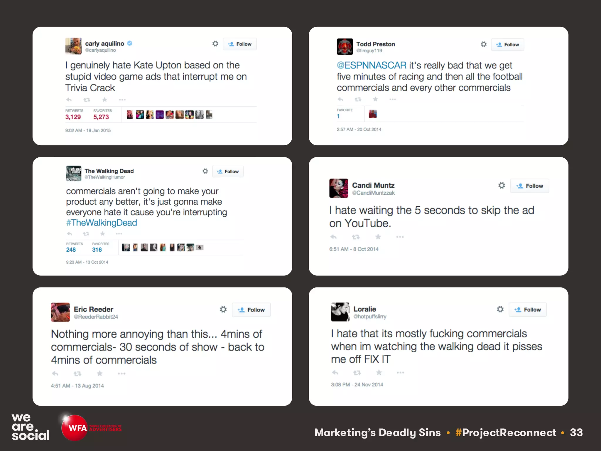 Marketing’s Deadly Sins • #ProjectReconnect • 33
 