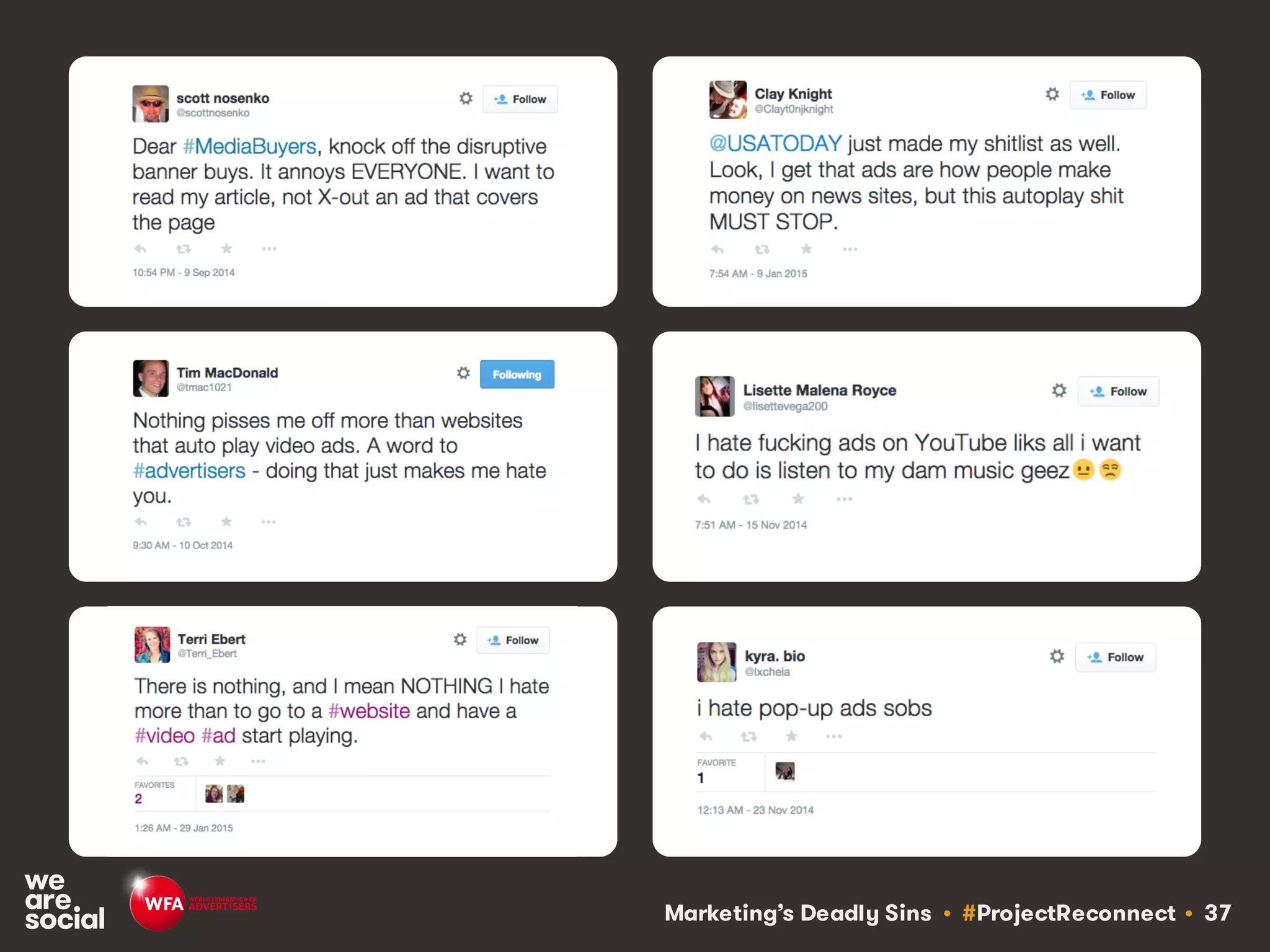 Marketing’s Deadly Sins • #ProjectReconnect • 37
 