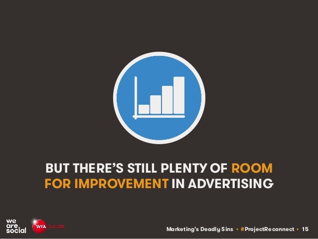 Marketing’s Deadly Sins • #ProjectReconnect • 15
BUT THERE’S STILL PLENTY OF ROOM
FOR IMPROVEMENT IN ADVERTISING
 