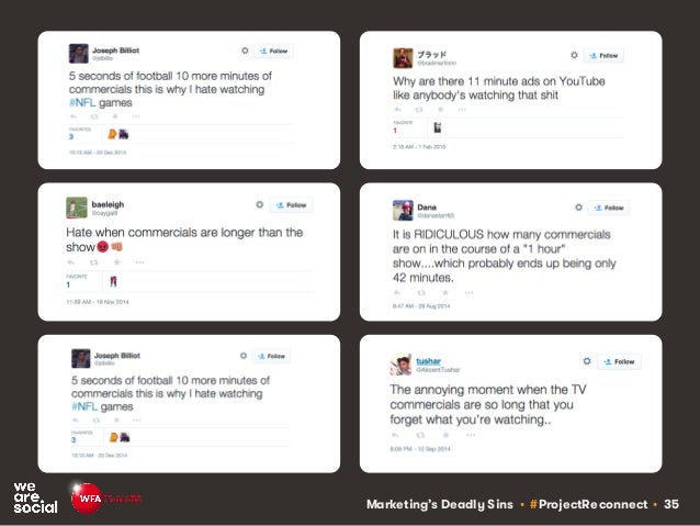 Marketing’s Deadly Sins • #ProjectReconnect • 35
 