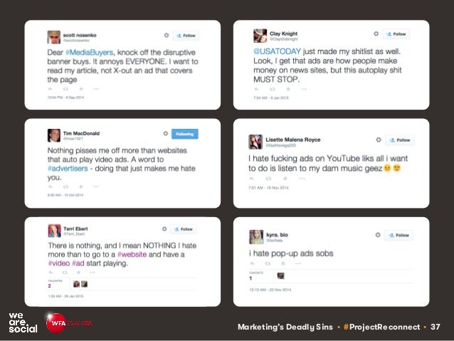 Marketing’s Deadly Sins • #ProjectReconnect • 37
 