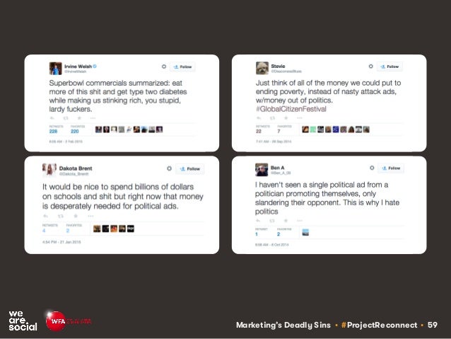 Marketing’s Deadly Sins • #ProjectReconnect • 59
 