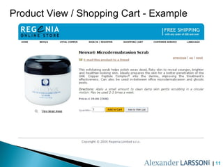 Product View / Shopping Cart - Example |  
